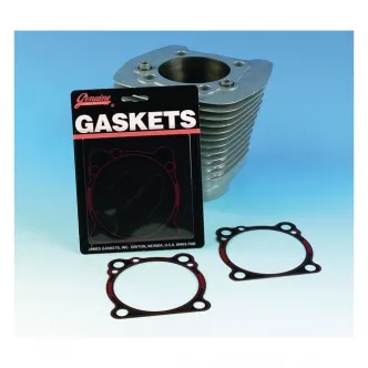 Genuine James Gasket Set, Cylinder Base .022 RCM, Metal Base, Silicone, Final Crush, .020 Inch, Type B For 1984-1999 B.T. (Excluding TC), 1986-2022 XL (Excluding 2008-2012 XR1200) Models (16774-96)