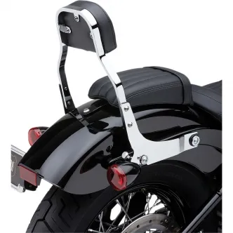 Cobra Detachable Square 11 Inch Backrest Kit in Chrome Finish For 2018-2021 FXLR Models (602-2029)