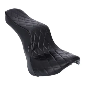 Le Pera Cherokee Diamond 2-Up Seat in Black Finish For Harley Davidson 2018-2021 FLSL, 2021-2023 FXBBS & 2018-2023 FXBB Models (LY-020DM)