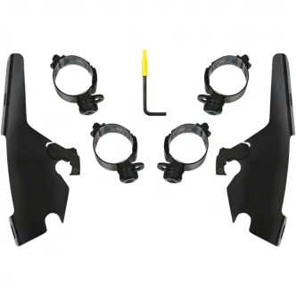 Memphis Shades Trigger-Lock Mounting Kit For Batwing Fairing In Black For Harley Davidson 2018-2022 FLSB Sport Glide Models (MEB2044)