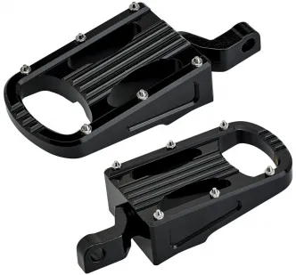 Biltwell Punisher XL Rider Footpegs in Black For 2011-2020 XL883L / XL1200C/X/V & 2008-2017 FXC/FXS (7006-203-02)