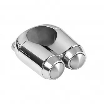 Motone Customs Dual Micro Switch Button Housing In Chrome Finish For 1 Inch Handlebars (MME004)