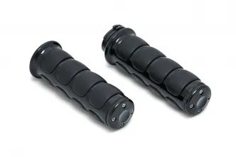 Kuryakyn ISO-Grips In Gloss Black Finish For Kawasaki, Suzuki, Victory & Yamaha Motorcycles (6345)