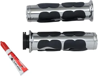 Kuryakyn ISO-Flame Grips In Chrome Finish For Kawasaki, Suzuki, Victory & Yamaha Motorcycles (6261)