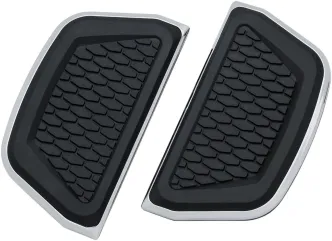 Kuryakyn Hex Passenger Board Inserts In Chrome Finish (5902)