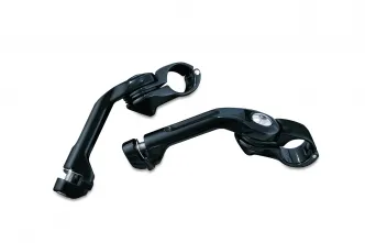 Kuryakyn Tour-Tech Long Arm Cruise Mounts In Gloss Black Finish (7575)