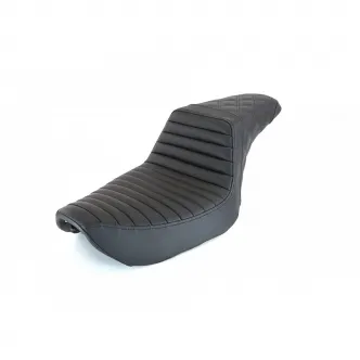 Saddlemen Step-Up TR Front, Rear LS 2-Up Seat in Black For 1996-2003 FXD Dyna Models (896-04-176)