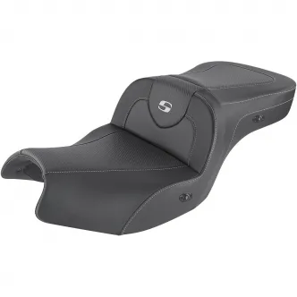 Saddlemen Two Up Carbon Fiber Roadsofa Heated Seat In Black For Indian 2020-2024 Challenger Models (I20-06-185HCT)