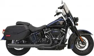 Bassani Exhaust 2-1/2 Inch Diameter Exhaust System 2-Into-1 in Black Finish For 2018-2024 Softail Deluxe, Heritage Classic & Sport Glide Models (1S91RB)