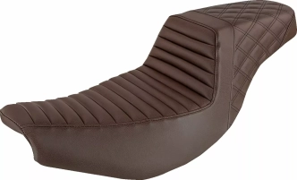 Saddlemen Step-Up Front TR & Rear LS 2-Up Seat in Brown For 2014-2022 Indian Models (I14-07-176BR)