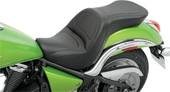 Saddlemen Explorer Seat With Driver Backrest In Black For Kawasaki 2007-2022 Vulcan Custom & Vulcan Classic Models (K07-12-029)