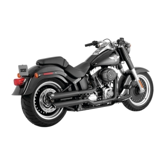 Vance & Hines Twin Slash 3 Slip-Ons NON-PCX in Black Finish For 2007-2016 FLSTF, 2010-2016 FLSTFB Fatboy, 2007 Deuce Models (46843)