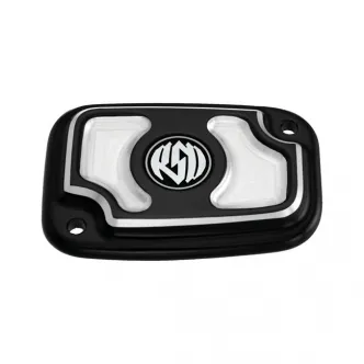 Roland Sands Design Cafe Racer Brake Master Cylinder Cover in Contrast Cut Finish For 2008-2020 Touring, 2009-2013 & 2020 Trike, 2006-2017 V-Rod Models (0208-2114-BM)