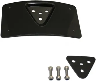 Custom Dynamics Radius Laydown License Plate Frame Mount In Black Finish (CD-PFM-B)