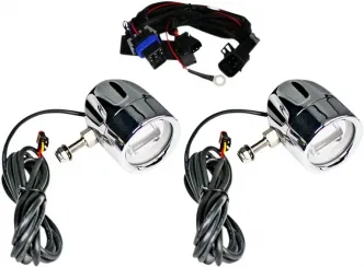 Custom Dynamics ProBEAM L.E.D. Halo Fog Lights In Chrome Finish For Indian 2014-2020 Motorcycles (PB-FOG-IND-C)