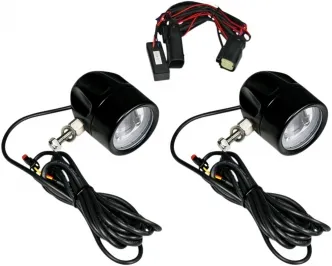 Custom Dynamics ProBEAM L.E.D. Halo Fog Lights In Black Finish For Harley Davidson 2010-2013 Street Glide & Road Glide Custom Motorcycles (PB-FOG-SS6-B)