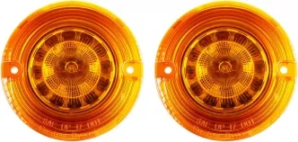 Custom Dynamics Flat ProBEAM Solid Rear Amber 1156 L.E.D. Inserts With Amber Lenses For Harley Davidson Motorcycles (PB-A-1156-T)