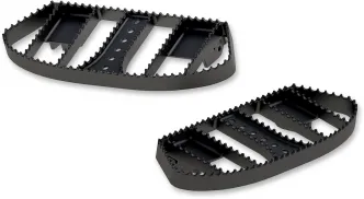 Burly Brand MX Rider Floorboards In Satin Black Powder Coated Steel Finish For 1986-2017 FL Softail, 2012-2016 Dyna FLD Switchback, 1983-2021 Touring, Trike Models (B13-1050B)