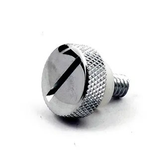 Mustang 'Quarter Turn' 1/4-20 Threaded Thumb Screw in Chrome Finish For 1996-2021 Harley Davidson Models (78043)