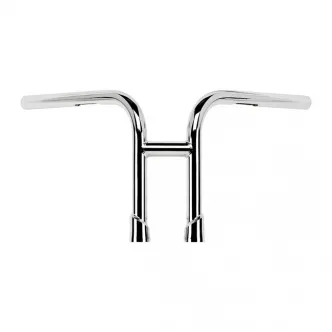 Biltwell Re-Bar 1 Inch Slotted Handlebars In Chrome Finish For  1982-2022 Harley Davidson Models (Excl. All E-Throttle) (6201-1056)