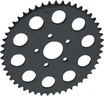 Drag Specialties 51 Tooth Gloss Black Rear Chain Sprocket For HD Evo Big Twin and 92-99 Sportster Models (71891DE)