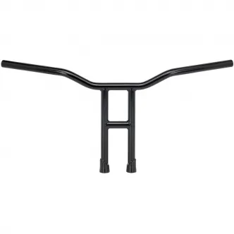 Biltwell Tyson 14 Inch Slotted Handlebar in Black Finish For 1982-2022 Harley Davidson Models (Excl. All E-Throttle) Models (6224-2016)