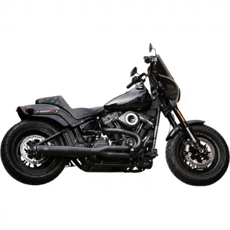 S&S Cycle SuperStreet 2 Into 1 Exhaust System In Black Finish For Harley Davidson 2018-2024 Softail Models (550-0788)