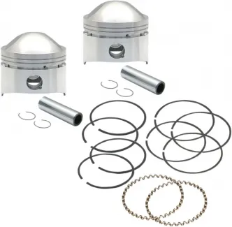 S&S 3-1/2 Inch Bore 9:1 CR Piston Kit +.010 Inch Size For 1979-1984 1340CC/80 Inch Shovel Models (106-5520)