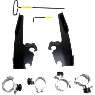 Memphis Shades Trigger-Lock Mounting Kit for Memphis Fats/Slim/Batwing Windshields in Black For HD Sportster Models (MEB2005)