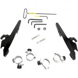 Memphis Shades Trigger-Lock Mounting Kit for Batwing Fairing in Black for Harley Davidson 2010-2015 XL1200X Sportster 48 Models (MEB2009)