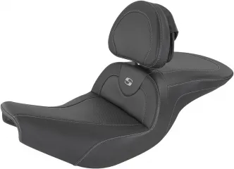 Saddlemen Heated Road Sofa Seat Carbon Fiber With Driver Backrest For Indian 2014-2020 Chief & Chieftain Models (I14-07-185BRHCT)