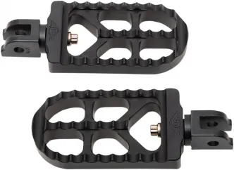 Joker Machine Long Serrated Rider Footpegs In Black Finish For Harley Davidson 2018-2020 Softail Models (08-56-6B)