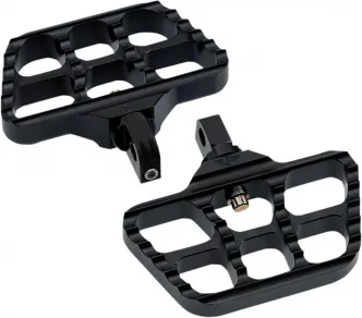 Joker Machine Mini Serrated Floorboards In Black Finish For Harley Davidson Models With Male Mounts (08-644-1B)