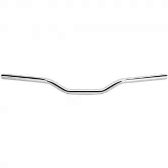 Biltwell Tracker 1 Inch Mid Handlebars in Chrome Finish For Pre-1982 Harley Davidson Models (6008-1052)