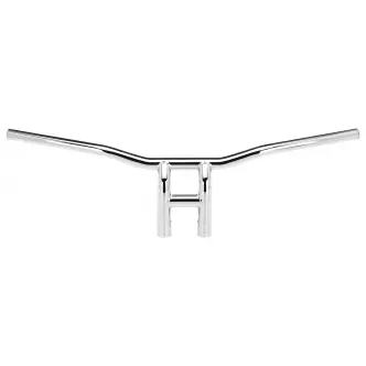 Biltwell Tyson XL 8 Inch Pullback Handlebar in Chrome Finish For 2008-2023 Harley Davidson E-Throttle Models (6258-1055)