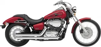 Cobra Streetrod 2 Into 2 Exhaust System With Bungs In Chrome Finish For Suzuki 2005-2009 C 50 Boulevard & VL 800 Intruder C Models (3718T)