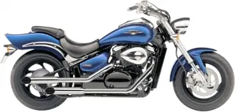 Cobra Classic 2 Into 2 Slash Cut Exhaust System In Chrome For Suzuki 2001-2015 Boulevard, Volusia & Intruder Models (3167SC)