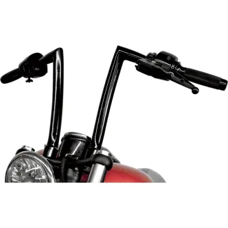 Todds Cycle 12 Inch Ape Hanger 1-1/4 Inch Diameter Strip Handlebar In Gloss Black (0601-2762)