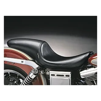 Le Pera Silhouette Deluxe Smooth Foam 10.5 Inch Rider Wide Seat in Black For 2004-2005 Dyna (Excluding FXDWG) Models (LF-168)