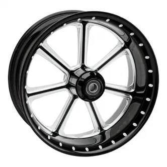 Roland Sands Design 26 x 3.5 Inch Front Diesel Wheel In Contrast Cut Finish For Harley Davidson 2011-2015 FXST Standard & 2011-2013 FXS Blackline With ABS Models (ARM223455)