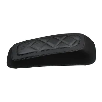 Mustang Carbon Diamond Style Vinyl Saddlebag Lid Covers in Black Finish For 2014-2021 Touring Models (Pair) (77643)