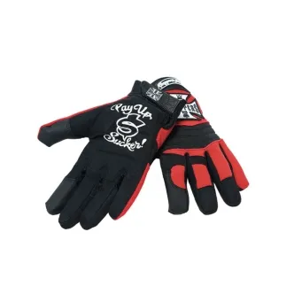 West Coast Choppers Riding Gloves Black/Red Size Medium (ARM902665)