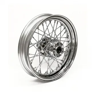 Doss 40 Spoked 3.00 x 16 Rear Wheel In Chrome For Harley Davidson 1997-99 FXST/FLST, 1997-1999 FXD/FXDWG & 1997-1999 Sportster Models (ARM074875)