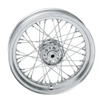 Doss 40 Spoked 3.00 x 16 Front/Rear Wheel In Chrome For Harley Davidson 1936-1966 FL Models (ARM374875)