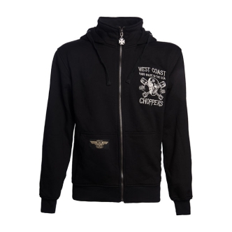 West Coast Choppers High Speed Zip Hoodie Black Size Large (ARM125885)