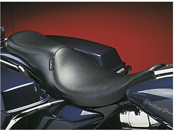 Le Pera Silhouette Foam 2-Up Seat 12 Inch Rider Width in Black For  1997-2001 FLT Touring Models (Excluding FLHR Road King) (LN-847)