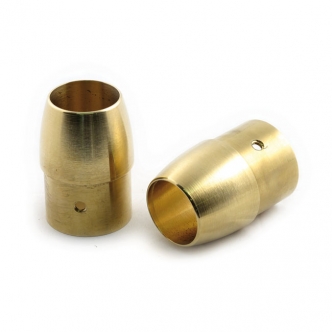 Paughco 2 Tapered Exhaust Tip Set in Brass Finish (641B)
