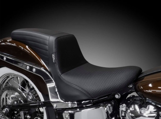 Le Pera KickFlip Basket Weave Seat For Harley Davidson 2018-2023 Softail Deluxe FLDE & Heritage FLHC Models (LYX-590BW)