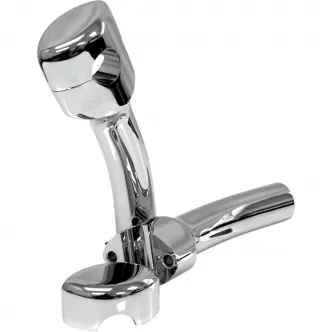 La Choppers 5.5 Inch Smooth Risers in Chrome Finish For 1-1/4 Inch Handlebars (LA-7406-05)