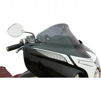 Klock Werks 10 Inch Tall Flare Windshield in Dark Smoke Finish For 2014-2020 Indian Chieftain, 2015-2020 Indian Roadmaster Models (KW05-05-0040)